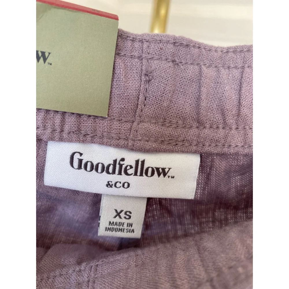 Goodfellow & Co Linen Shorts Purple Summer Spring Beach Wedding Boho Travel Cool